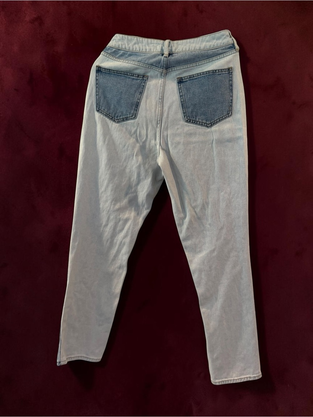 PacSun Women’s Patchwork Skinny Jeans in Light & Medium Blue - Picture 11 of 11